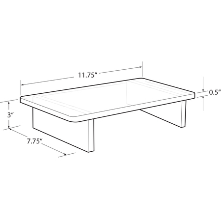 Azar Displays 3"H Clear Acrylic Deluxe Riser Display 515363